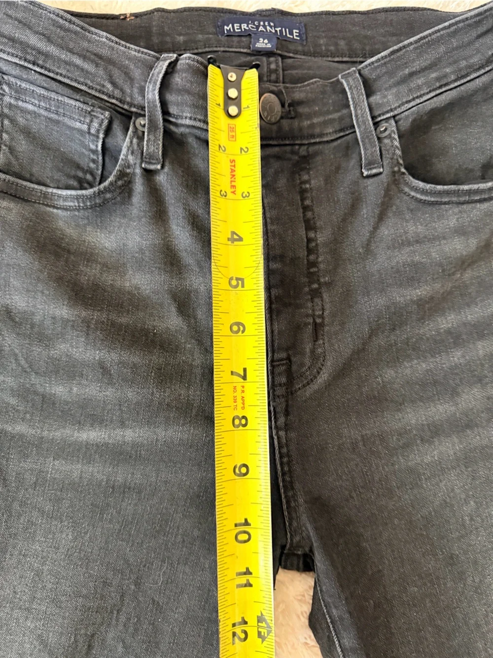 J.Crew Mercantile distressed faded black stretch high rise skinny jeans 26